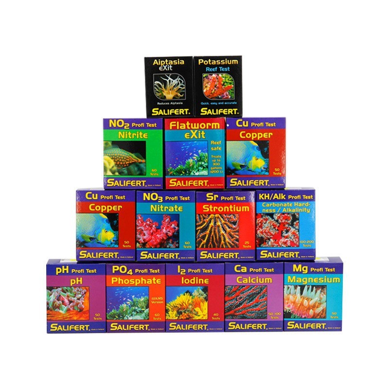 เนเธอร์แลนด์ Salifert Salifert Test Agent PH NO2 NO3 KH PO4 Mg Cu NH4 Ca Salifert