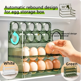 30 Grid Egg Tray Three Layer Egg Shelf Storage Egg Tray Organizer for Refrigerator Tray Layer Box