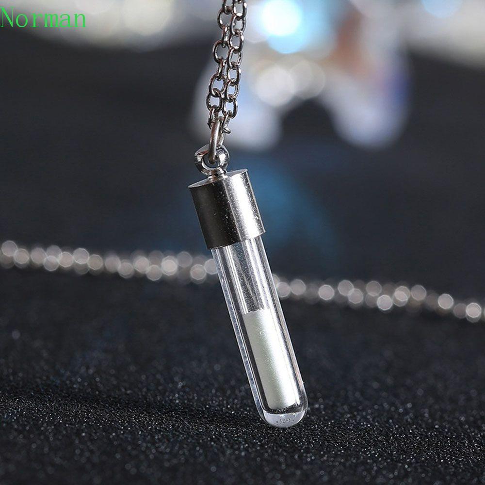 NORMAN1 สร้อยคอแฟชั่นที่ไม่ซ้ํากัน Vintage Vial Bottle ขวดแก้วแก้ว
