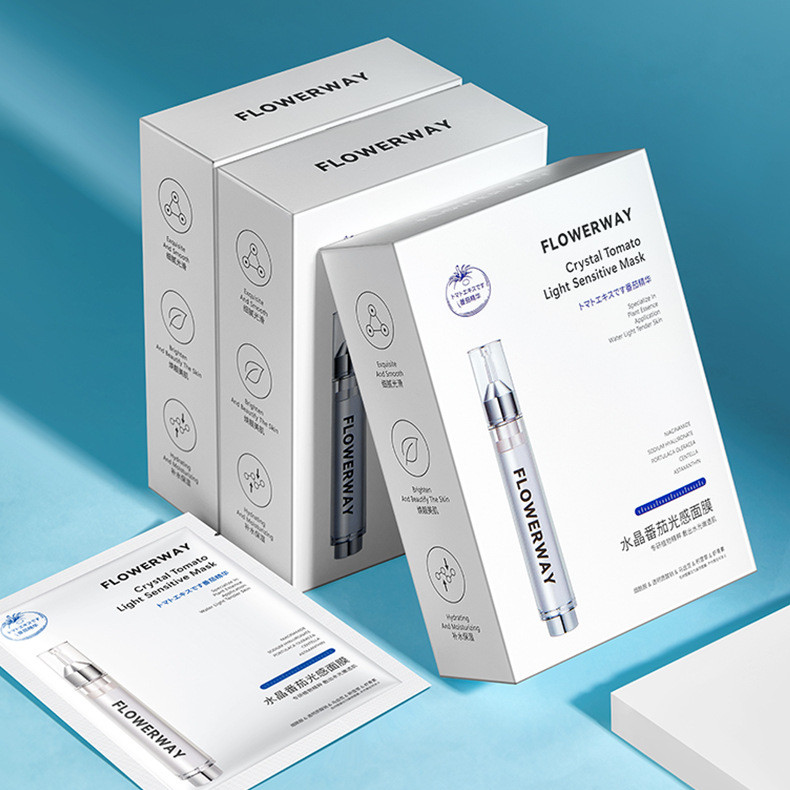 FLOWERWAY Crystal Tomato Light Sensation Mask มาส์กควบคุมความมันให้ความชุ่มชื้น