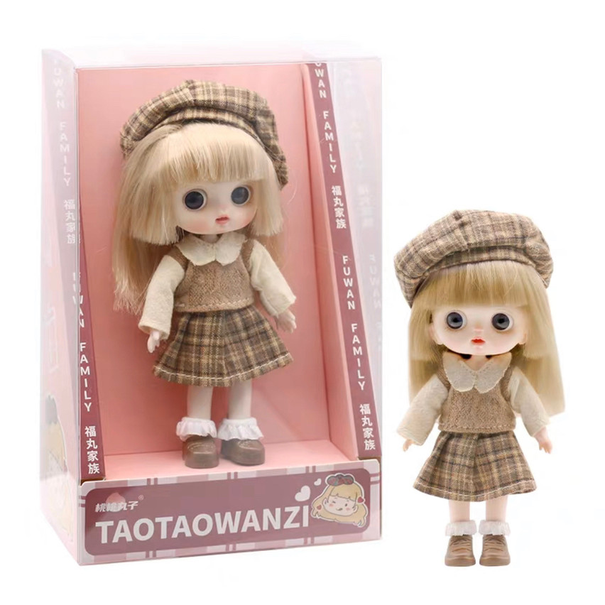 Taotao Maruko OB11 ชุด Preppy สไตล์ GSC ชุดนักเรียน jk ชุดกระโปรง YMY12 จุด BJD14 ซม.ชุดเด็ก