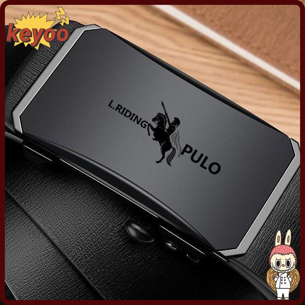 เข็มขัดอัตโนมัติสำหรับผู้ชาย, ทำจากหนังและโลหะหรู, ดีไซน์ทันสมัยสำหรับธุรกิจ