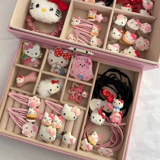 30 ชิ้น ชุดกิ๊บหนีบผมสีชมพูลายลูกแมวน่ารัก สไตล์ สุ่ม