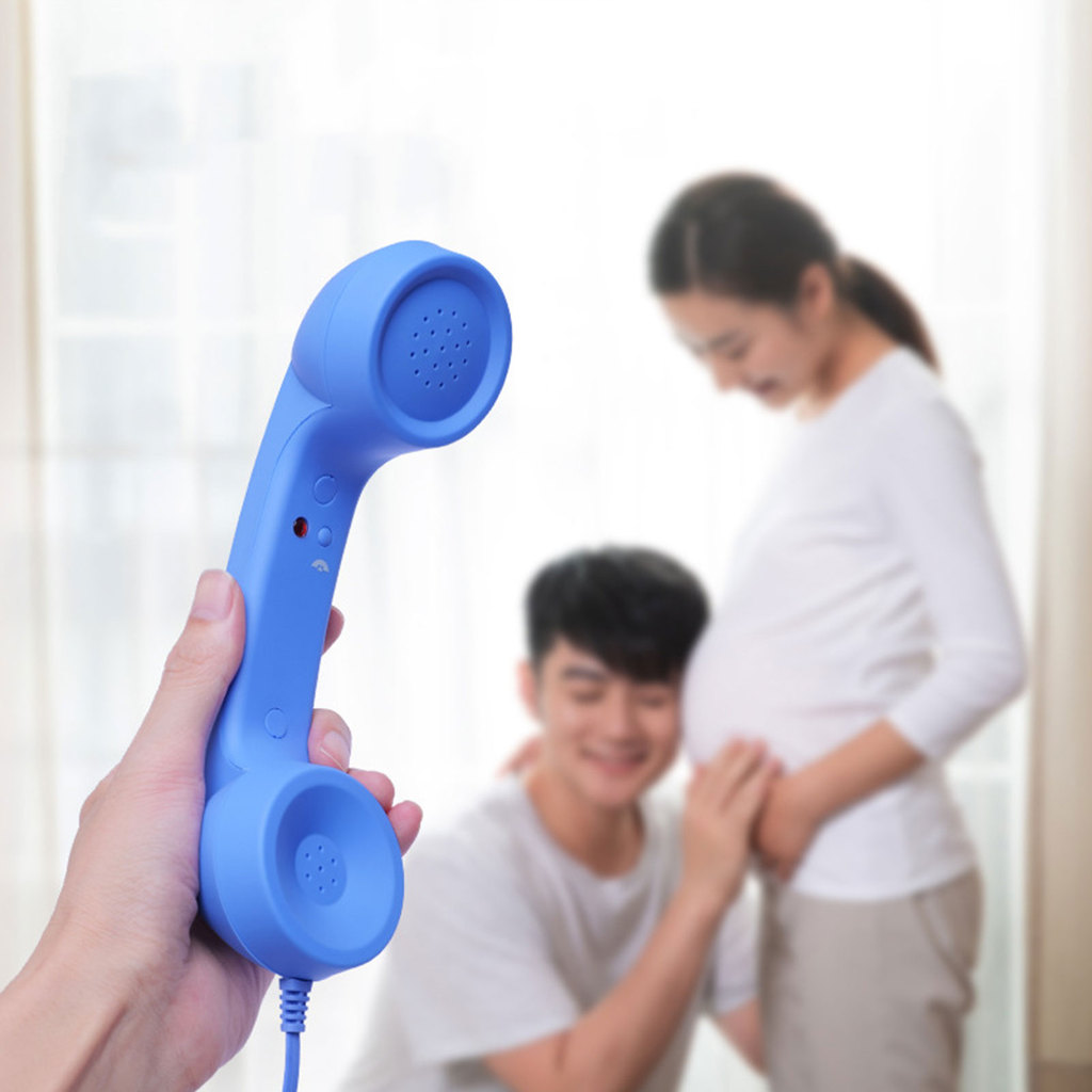 Retro Type C โทรศัพท์ Handset กันรังสีโทรศัพท์ Handset Home Study Companion