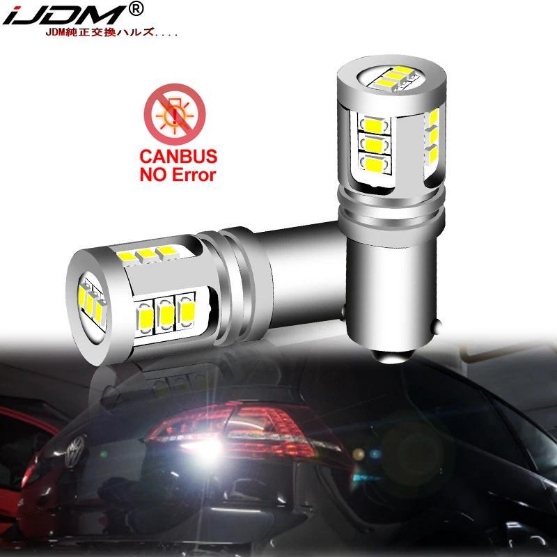 IJDM Xenon ข้อผิดพลาดฟรีสีขาว Bay9s H21W 64136 หลอดไฟ LED สําหรับ Volkswagen VW Golf MK7 GTD GTI R T
