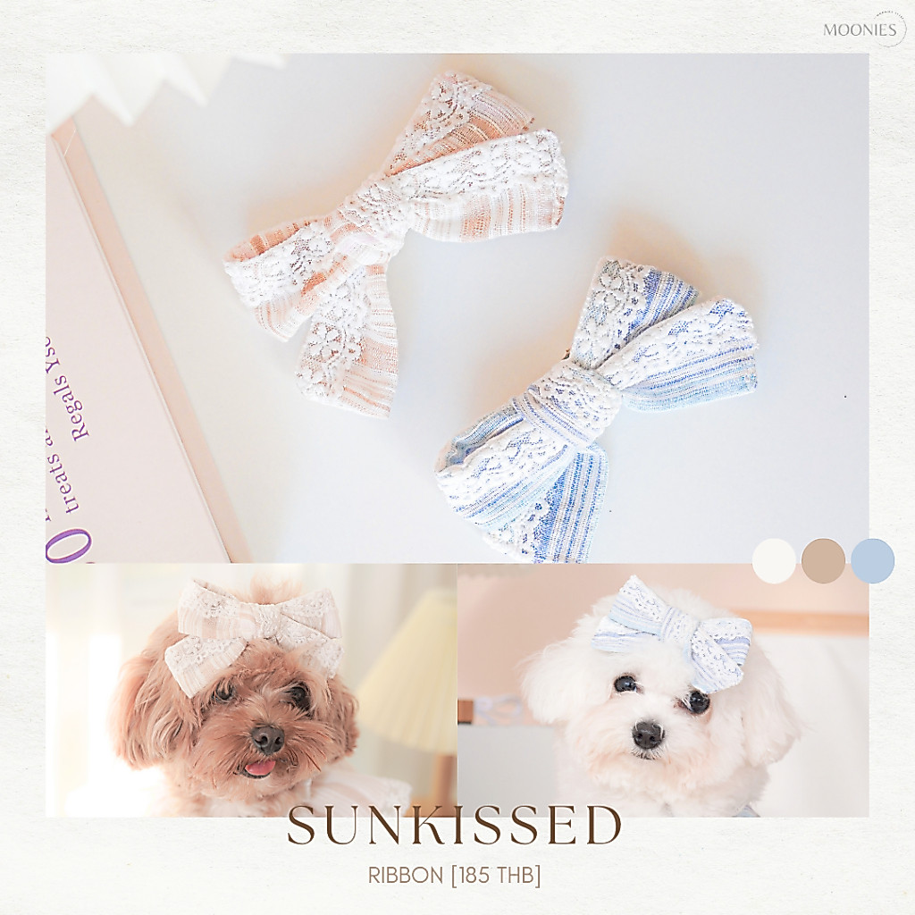 กิ๊บโบว์ 021 Sunkissed - Ribbon น่ารัก เรียบหรู หนีบง่ายไม่เจ็บ