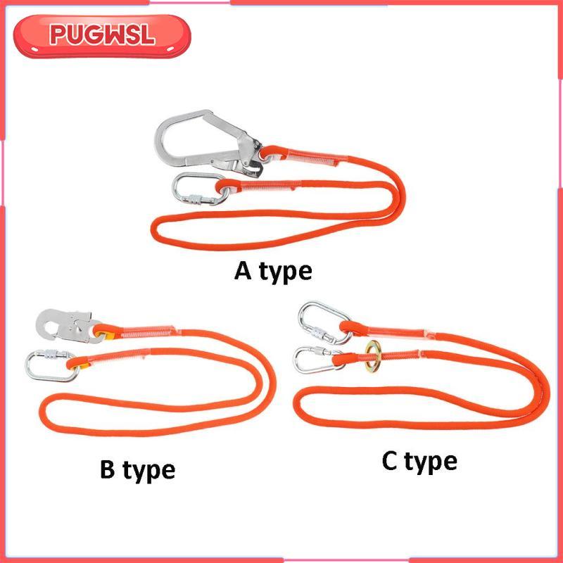 [pugwsl] ปีนหน้าผากลางแจ้ง Arborist Fall Arrest Safety Lanyard with Snap Hook Roofing Construction Aerial Work Fall