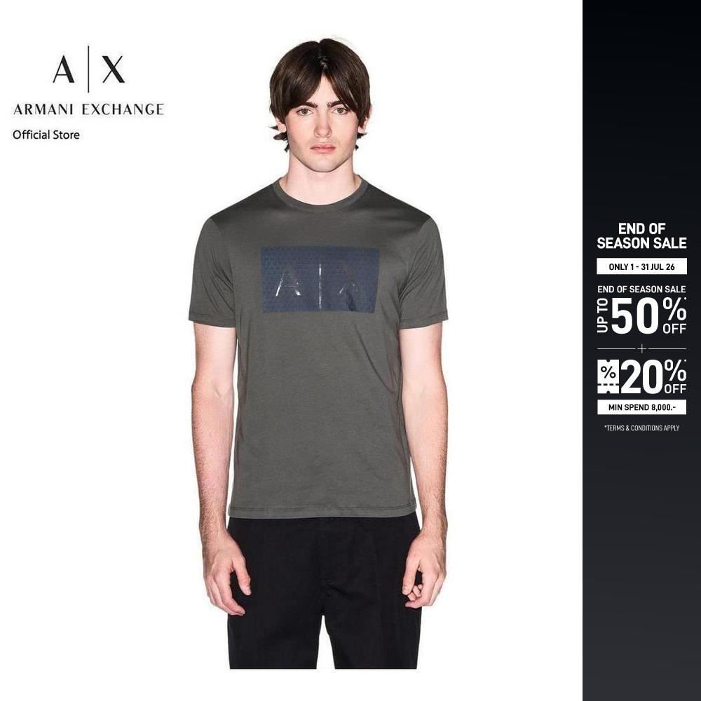 Armani Exchange เสื้อยืดผู้ชาย รุ่น 8NZTCK-Z8H4Z-M8317 สีเทา