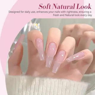 【Local】BORN RETTY Blush Cream Jelly Gel ยาทาเล็บ Ice Clear Nude สีชมพู UV Soak Off Gel วานิชเล็บหยกเจล 15ml