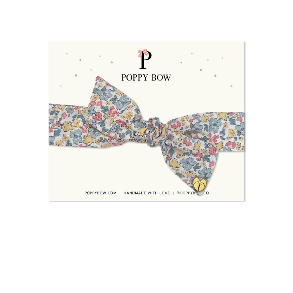 Poppy Bow Premium Mable Headwrap // English Garden