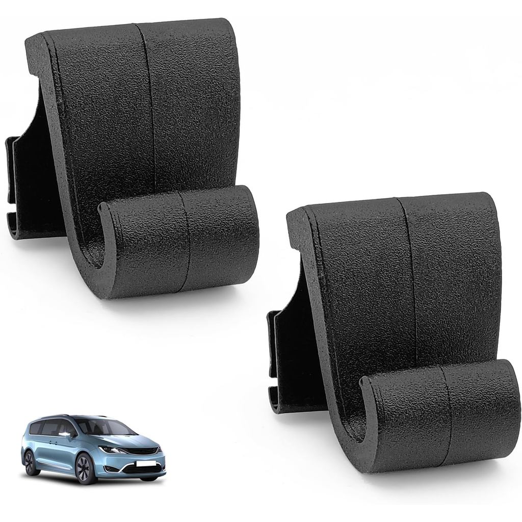 2PCS หน้าต่าง Shade Hook คลิป Sun Shade ผู้ถือ 2017-2022 Chrysler Pacifica Voyager เปลี่ยนสําหรับ OE