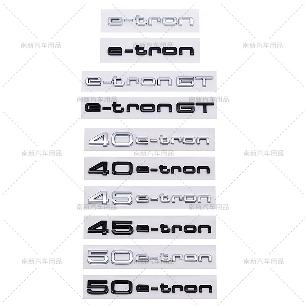3D ABS e-tron GT 40 50 e-tron Emblem สําหรับนําเข้า Audi Kereta EV ด้านหลังการปรับเปลี่ยนป้ายสติกเกอ