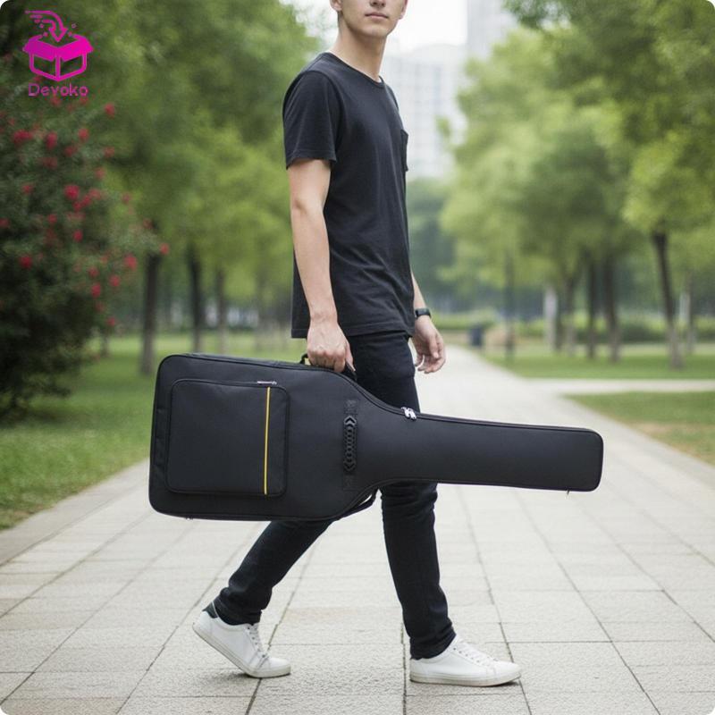 [chiwanji2mf] กระเป๋าเป้สะพายหลังกีตาร์ไฟฟ้ากระเป๋าซิปด้านหน้ากีตาร์ไฟฟ้า Gig Bag