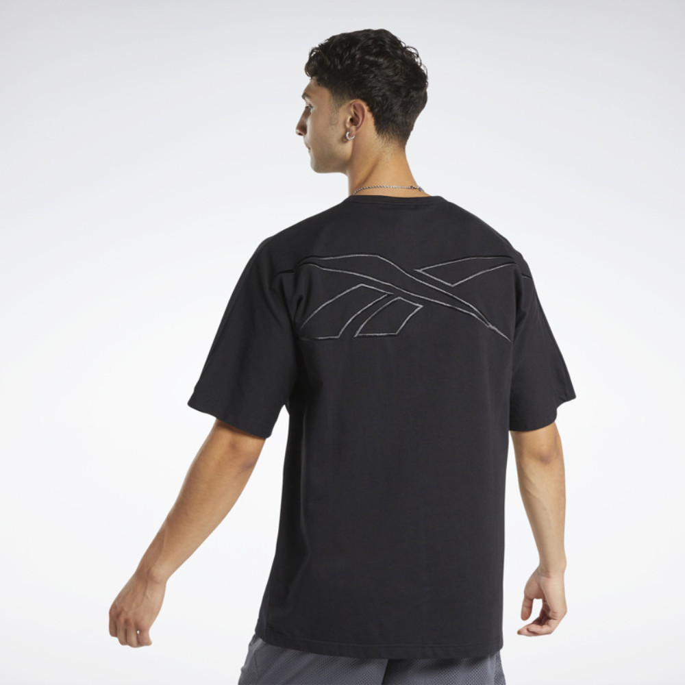 พร้อมสต็อก Reeboks Classic Vector Lines โลโก้ขนาดใหญ่กราฟิกคุณภาพสูงพิมพ์ผู้ชายผ้าฝ้าย 100% Breathab