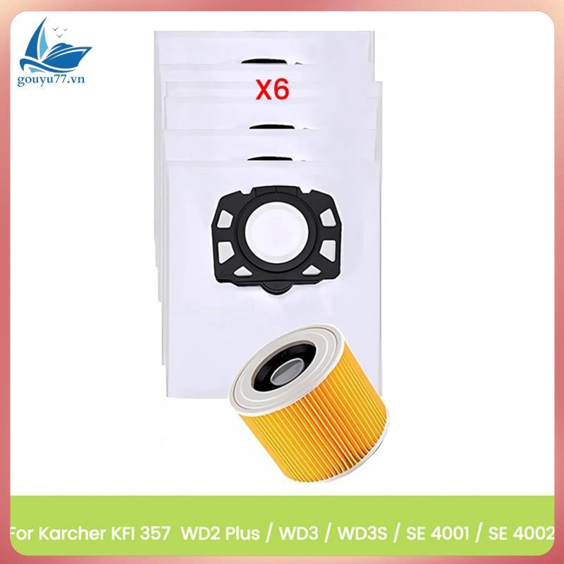 เปลี่ยนเครื่องดูดฝุ่นถุงกรองสําหรับ WD2 Plus WD3 WD3s KFI 357 SE4001 SE4002 KA 40 กระเป๋า 2.863-314.