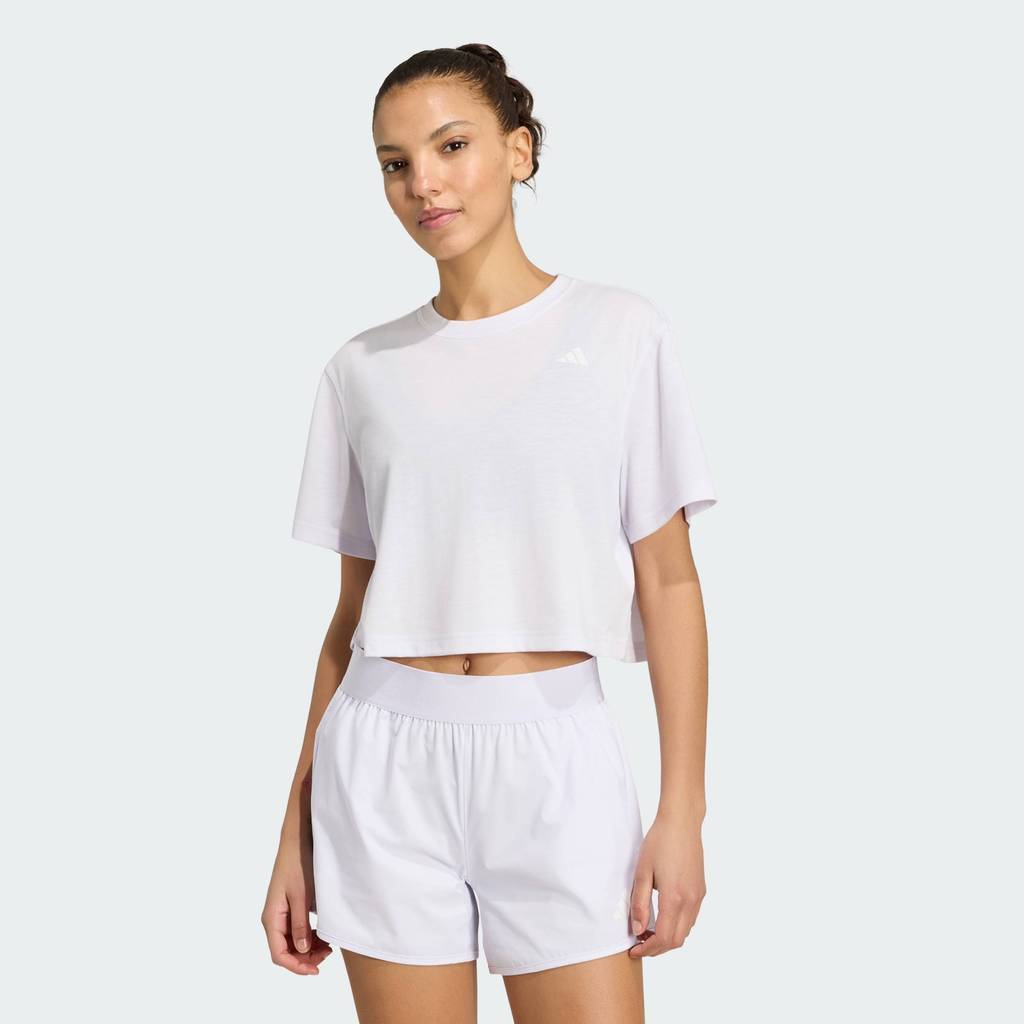 adidas Gym & Training Train Essentials Boxy Workout Tee Women Purple KT1221