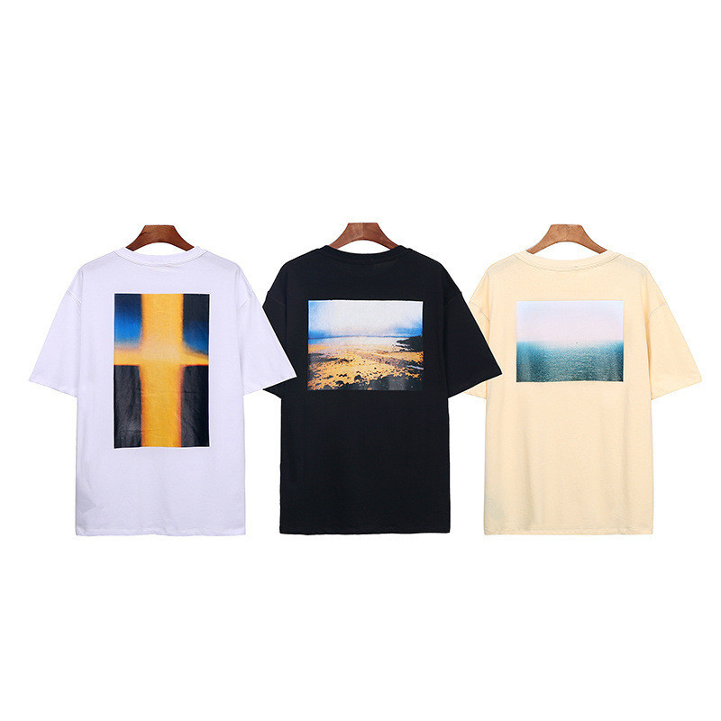 FEAR OF GOD ESSENTIALS Double Line California Limited Beach Photo Loose High Street เสื้อยืดแขนสั้น