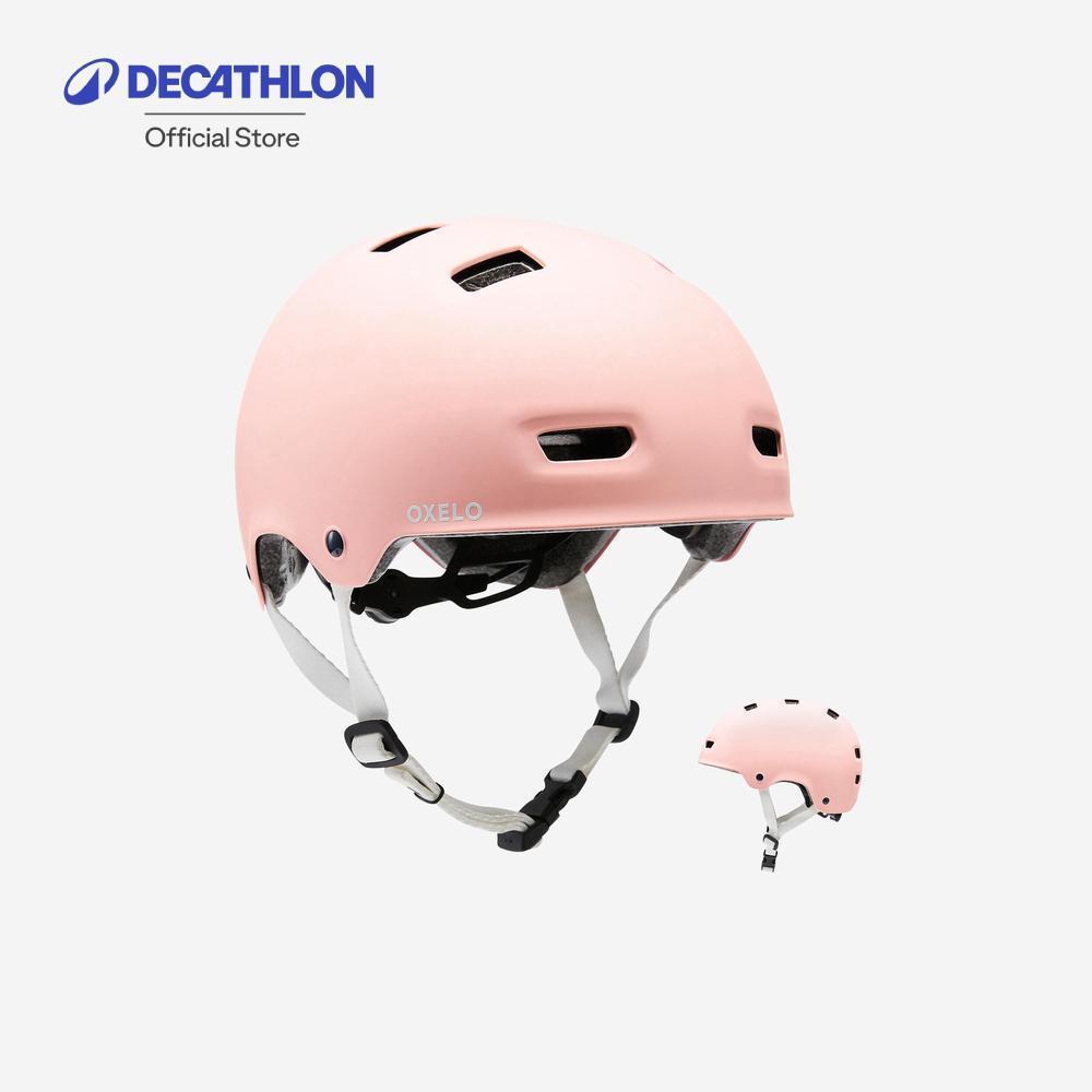 Decathlon Inline Skating Skateboarding Scootering Helmet หมวกกันน็อคอินไลน์สเก็ต สเก็ตบอร์ด สกู๊ตเตอร์ รุ่น Mf500 - Pink