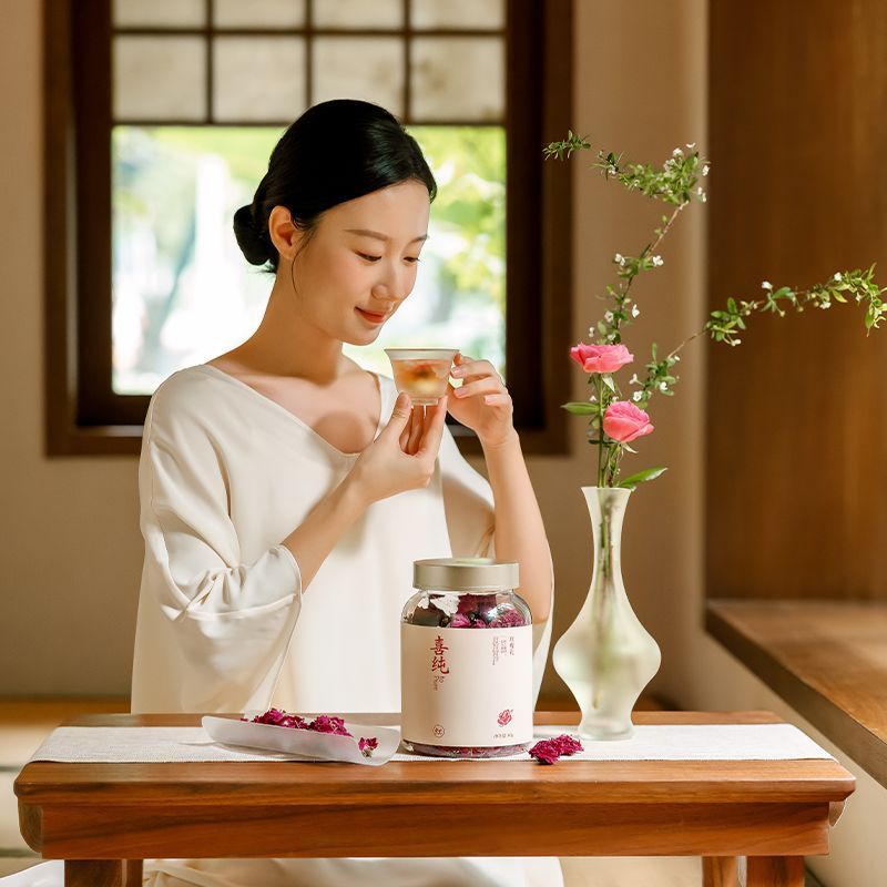 Rose Tea กํามะถันกลีบคู่ Rose ดอกไม้แห้งกิน Rose ชาเดี่ยว Prescription Health Tea20260710