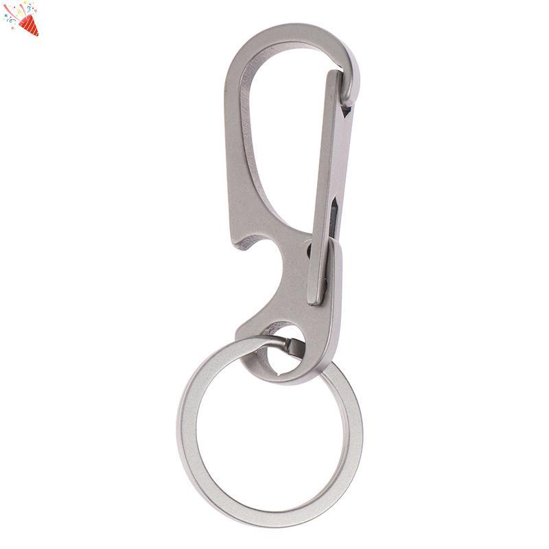 Agth 1 PC Titanium Alloy Carabiner Multi-function พวงกุญแจ OutdoorWaist แขวนแหวน Bule ที่เปิดขวดเบียร์เครื่องมือ Jelly