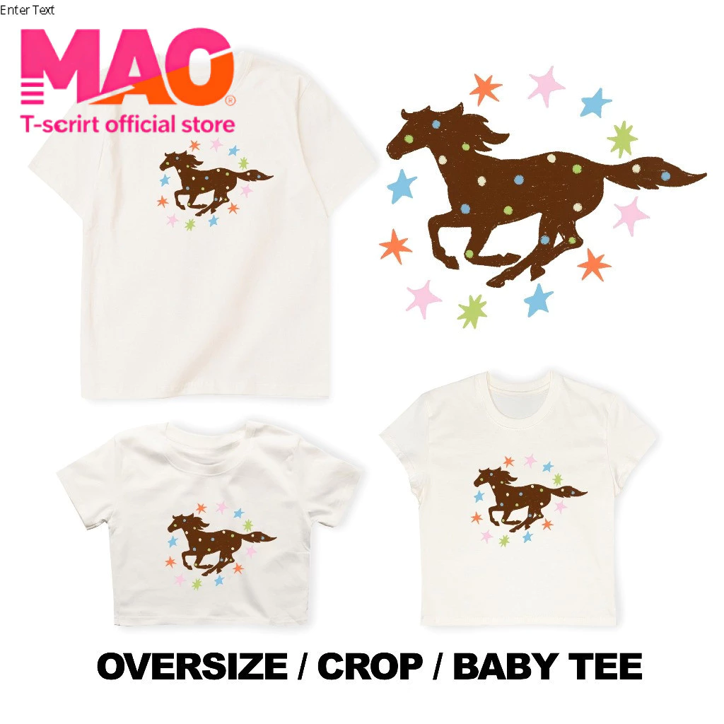 COD✅ (จัดส่งในกรุงเทพฯ) MAO Shop ❗ Oversize/Crop/Babytee ลาย Lucky spot เสื้อยืดสไตล์เกาหลี ดีไซน์เรียบง่าย
