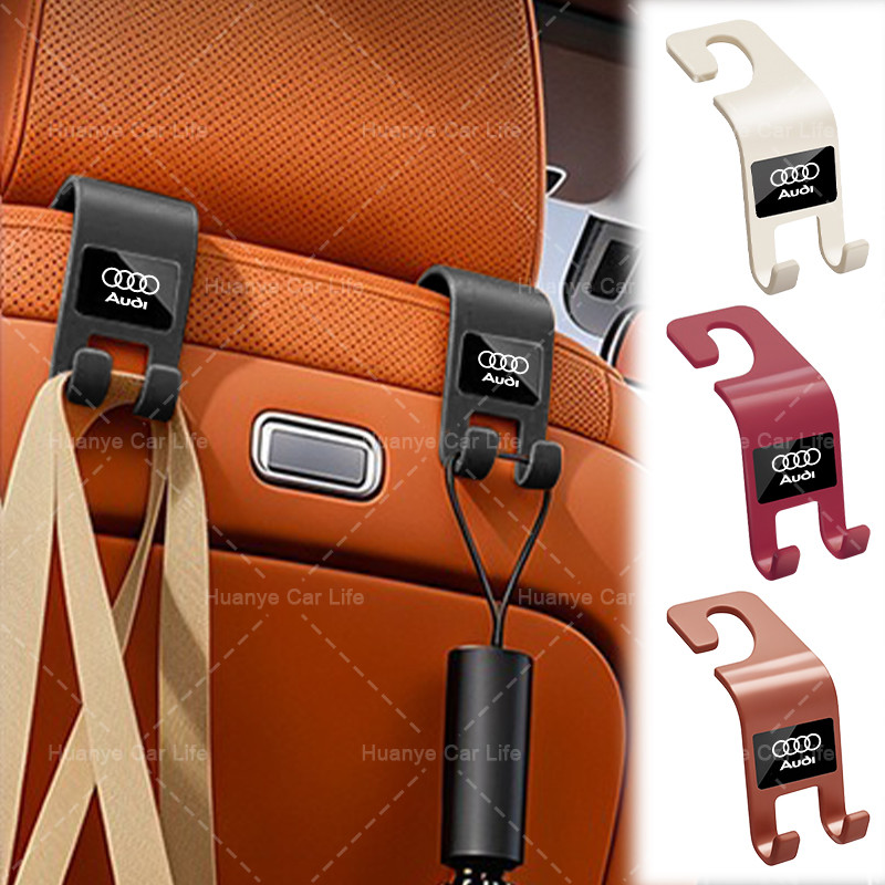 ABS รถเบาะหลัง Hook รถ Headrest กระเป๋าสําหรับ Audi A4 B8 A3 8P 8V S3 A5 A6 S6 C6 Q5 A8 R8 B6 B8 B9 