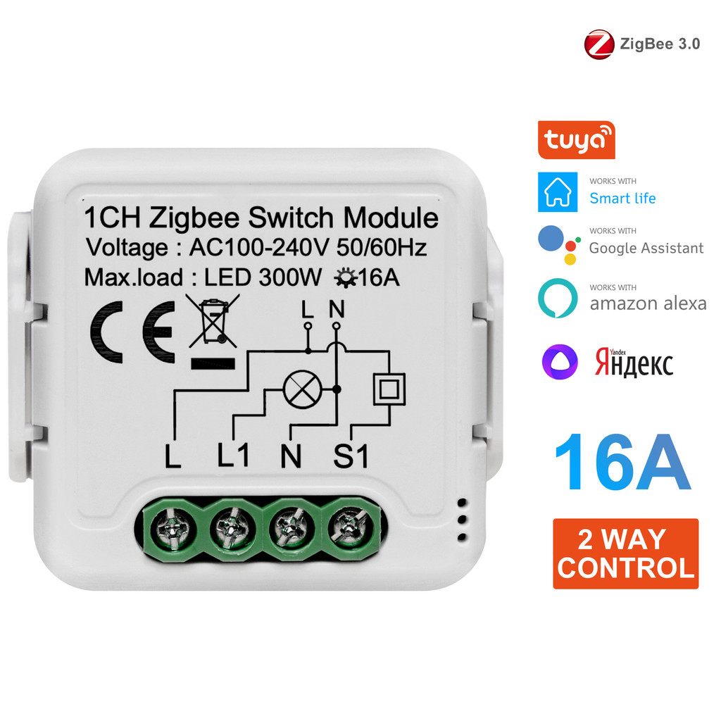 [] Smart WiFi+BLE/ZigBee Switch Module On-off APP สวิตช์ปกปิดระยะไกล LE6P
