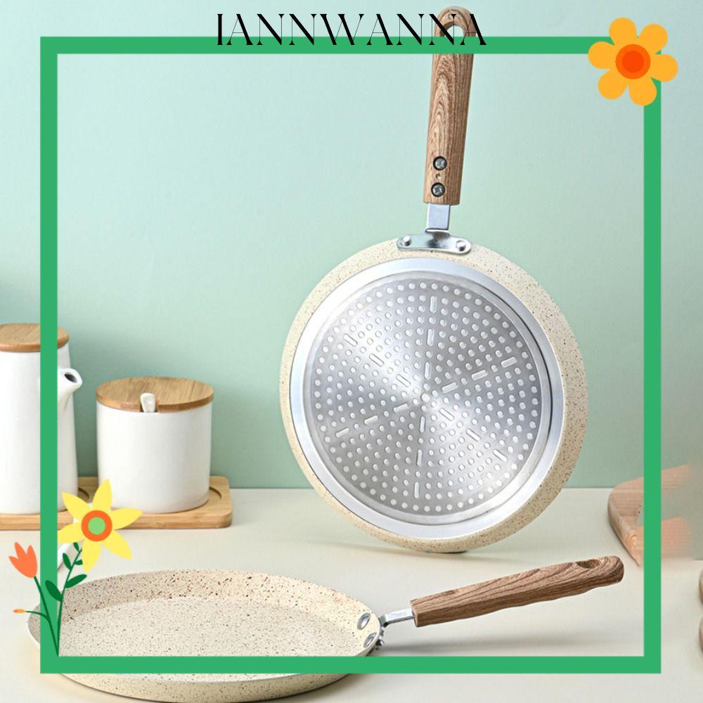 IANNWANA Pan Crepe, Nonstick Induction Cooker Pancake Pan, Multifunctional Baking เตาทอดทําอาหารอลูม