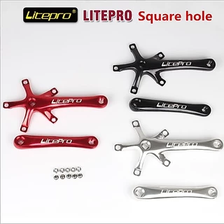 Litepro ชุดจานหน้าจักรยาน อะลูมิเนียมอัลลอย ทรงสี่เหลี่ยม สําหรับจักรยานแบบพับ BCD130 Single 45T 47T 53T 56T 58T