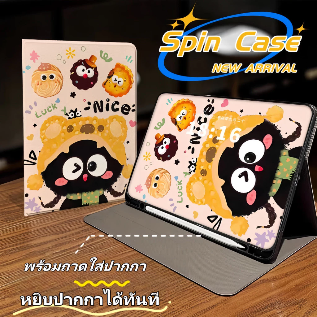 กรณีสมาร์ทสําหรับSamsung Galaxy Tab S10 FE S10+ S9 S9FE S8 A9+ S6 Lite S7+ S8+ A8 หมุนพร้อมปากกาSlot แท็บเล็ต