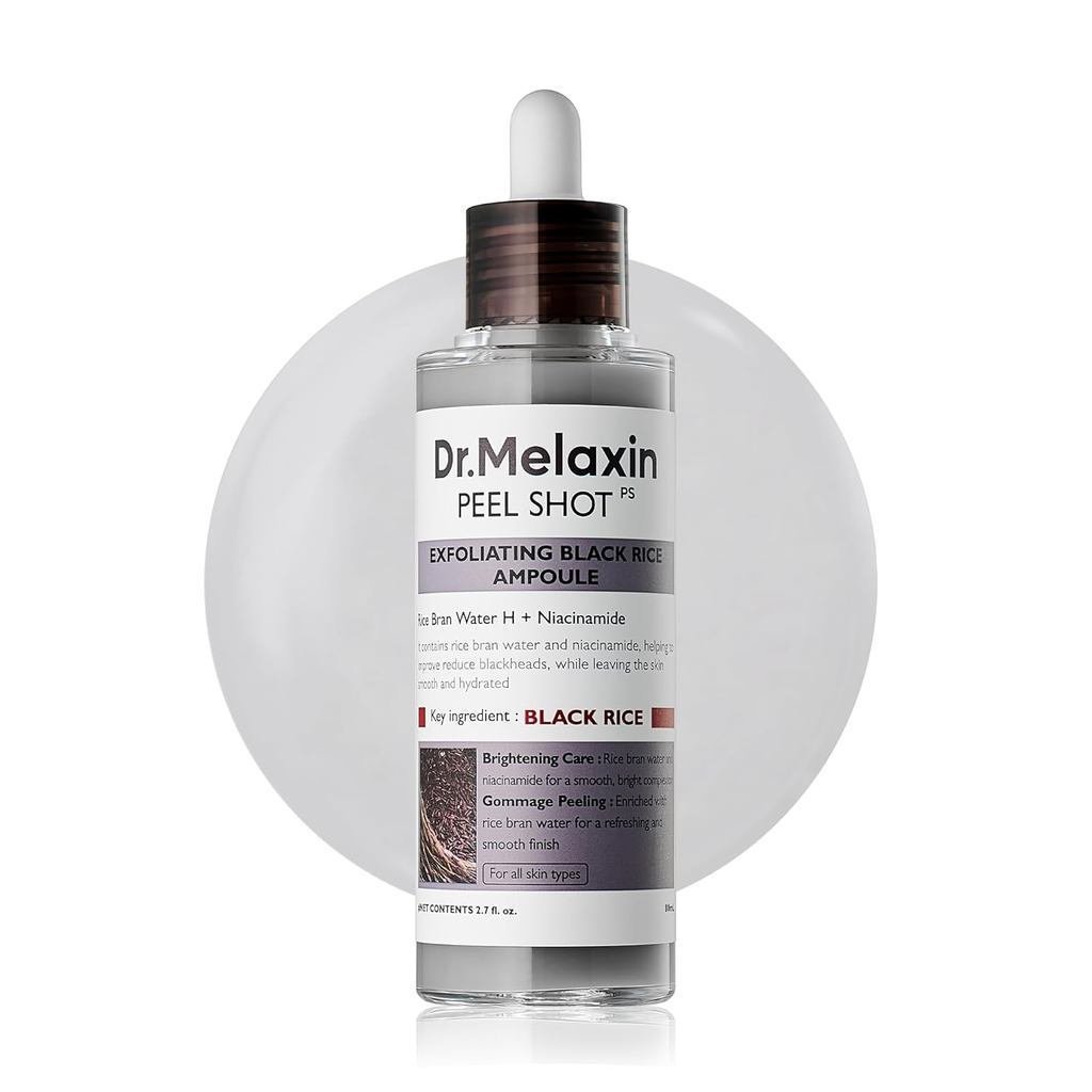 Dr.MelaxinPeelShotGlowkRicePeelingAmpoule–AHABHADailyChemicalExfoliantwithRiceWater&Niacinamide,Glas