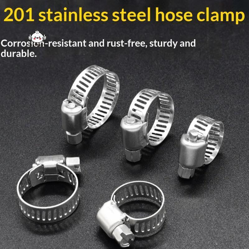 {maybest} แคลมป์ท่อสแตนเลส 10 ชิ้นกันสนิม Heavy Duty Fasteners สําหรับสวนรดน้ําท่อทําให้เกิดการชลประทานกลางแจ้ง {TH}