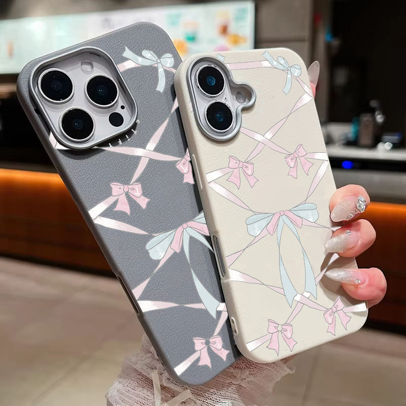 น่ารักสีชมพูโบว์รูปแบบลิ้นจี่เนื้อเคสโทรศัพท์สําหรับ Honor X7E X8D X6D X7D X9C สมาร์ท X6C X8C X7C X9