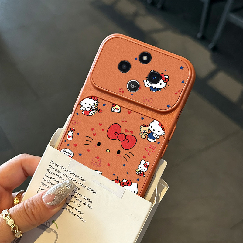 เคสสําหรับredmi 14C 5G poco c75 m7 5G A3 PRO 4Gเคสโทรศัพท์ความวิตกกังวลSoftcaseซิลิโคนกันกระแทกใหม่ออกแบบความงามสีส้มแมวน่ารักสําหรับสาวKNXM1