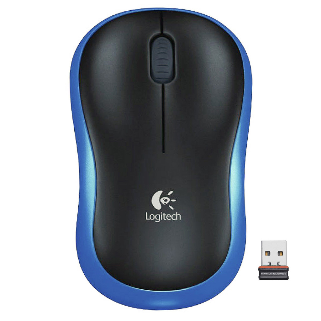 LOGITECH เมาส์ไร้สายออฟติคัล รุ่น M185 สีน้ำเงิน