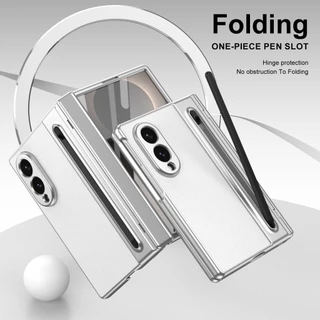 SAMSUNG ส่งสไตลัสพร้อมปลอกหนังฟิล์มสําหรับSamsung Z FOLD 8 Ultra fold7/6 fold5/4/3 เคสโทรศัพท์พร้อมStylus Shellเมมเบรนบานพับหน้าจอพับแพ็คเกจเต็มป้องกันการล่มสลาย
