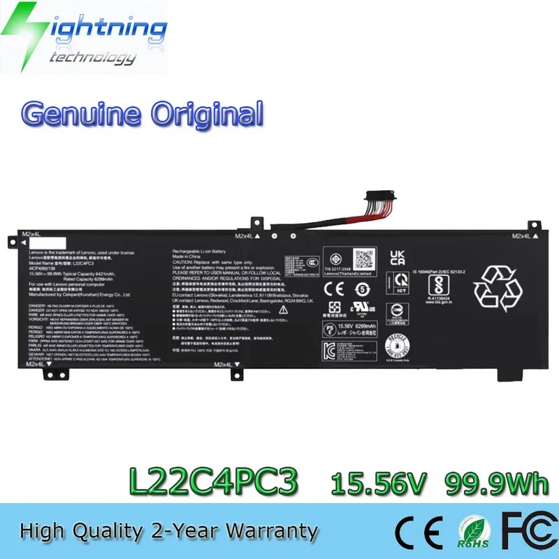 L22D4PC3 L22M4PC3 L22C4PC3 1516V 99.9Wh แบตเตอรี่โน้ตบุ๊คสําหรับ Lenovo Legion Slim 7 16IRH8 Y9000X 