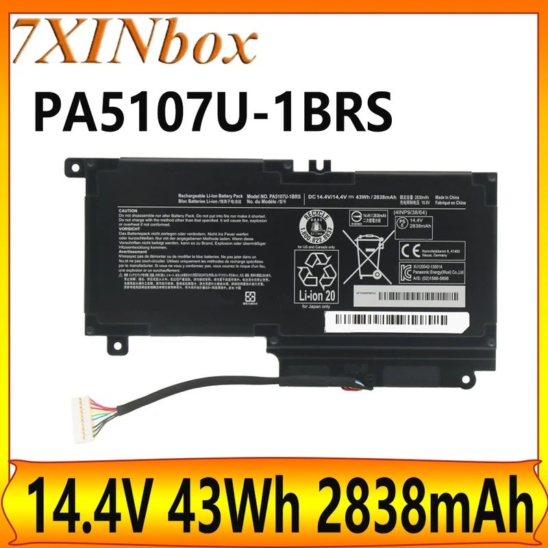7XINbox PA5107U PA5107U-1BRS 14.4V 43Wh 2838mAh แบตเตอรี่แล็ปท็อปสําหรับ Toshiba Satellite L45 L45D 