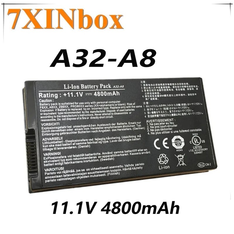 7XINbox A32-A8 11.1V 4800mAh Lpatop แบตเตอรี่สําหรับ ASUS A8G A8A A8M A8F A8J A8J A8JA A8JM A8000 X8