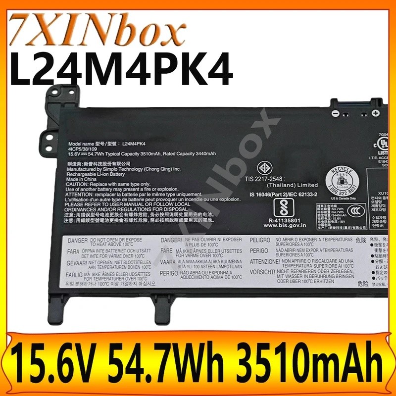 7XINbox L24M4PK4 L24D4PK4 15.6V 54.7Wh 3510mAh แบตเตอรี่แล็ปท็อปสําหรับ IdeaPad Slim 5 13ARP10 15ARP