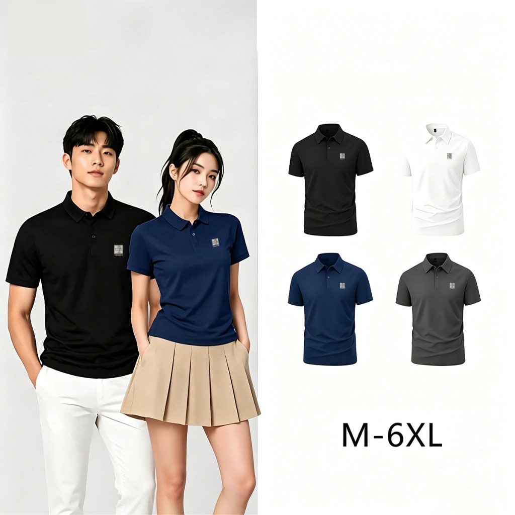 Dd 9001-QW1 เสื้อโปโลลำลอง ทรงไหล่ตก สไตล์วัยรุ่น ใส่สบาย แมตช์ง่าย