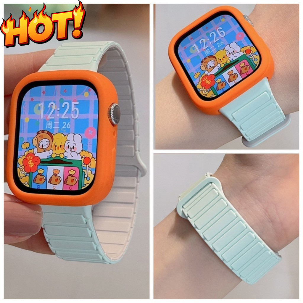 2in1 Soft Shell + สายซิลิโคนแม่เหล็ก Combo สําหรับ Huawei Watch Fit5 Pro Fit4 Fit3 อุปกรณ์เสริม