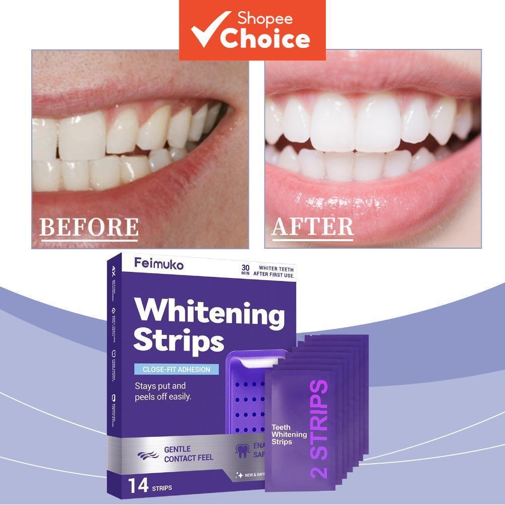 Violet Brightening Tooth Patch 14 Strips Glycerin Propylene Glycol 30-Min For Smile Radiance Care