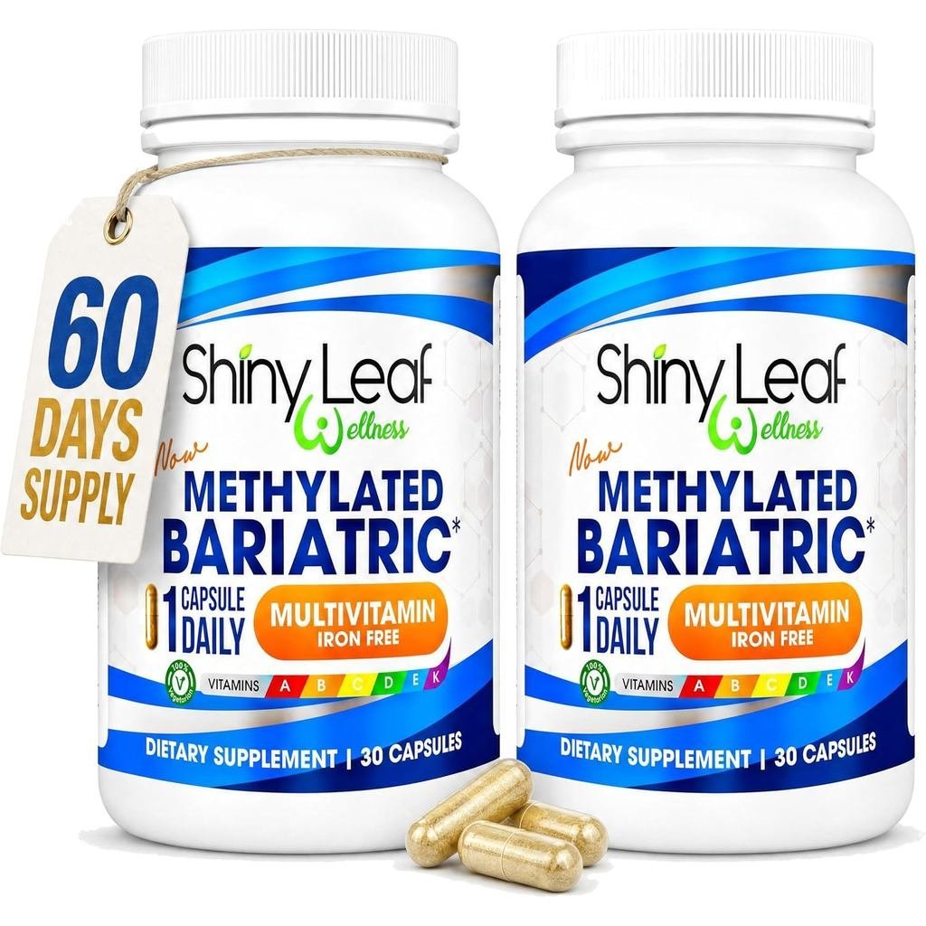 Shiny Leaf Methylated Bariatric Multi With Without Iron – s สําหรับ Gastric Bypass & Sleeve 1 Daily 