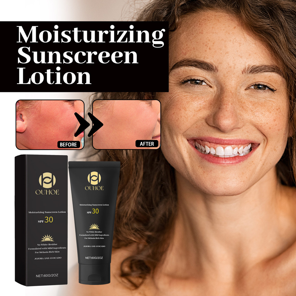 OUHOE ครีมกันแดดให้ความชุ่มชื้น Natural Moisturizing Refreshing Outdoor Isolation ครีมกันแดดอัลตราไว