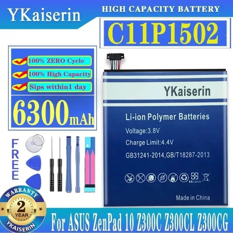 สําหรับ Asus Zenpad 10 Z300C Z300CL Z300CG แท็บเล็ตแบตเตอรี่ยาวนาน C11P1502 6300Mah