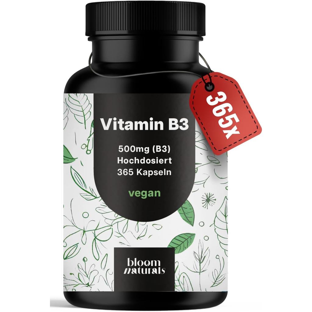วิตามิน B3 Niacinamide-Packaging May Be Different-Volume-365 Capsules, ผลิตภัณฑ์มังสวิรัติ, Made in 