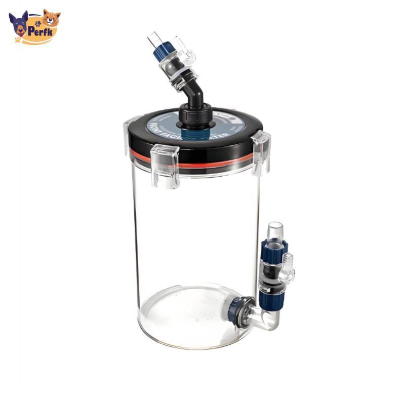 Perfk Clear Aquarium Pre-Filter ภายนอก Aquarium Prefilter Canister Quick-Release Pre-Filter Canister