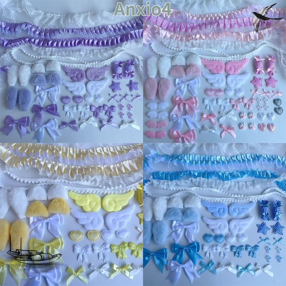 ตอบ4 40ชิ้น/เซ็ตวัสดุที่ทําด้วยมือแพ็ค,ตุ๊กตาหูปวดกระเป๋าที่มีสีสันวัสดุแพ็คชุด,สีชมพู ทําเอง การ์ดปกตกแต่งโบว์ลูกไม้อุปกรณ์ช