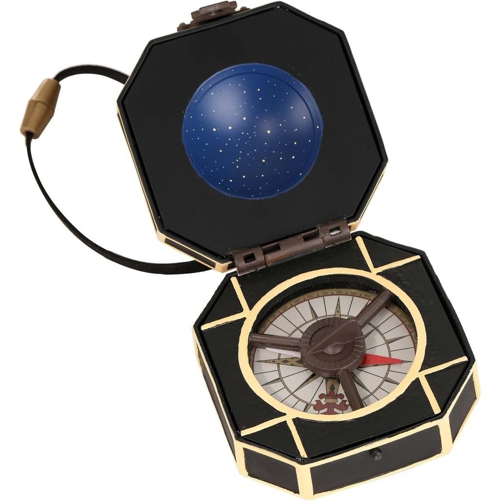 Jack Sparrow Compass Prop - Plastic Case with Faux Rawhide Cord Necklace, 3 , ได้รับอนุญาตอย่างเป็นท